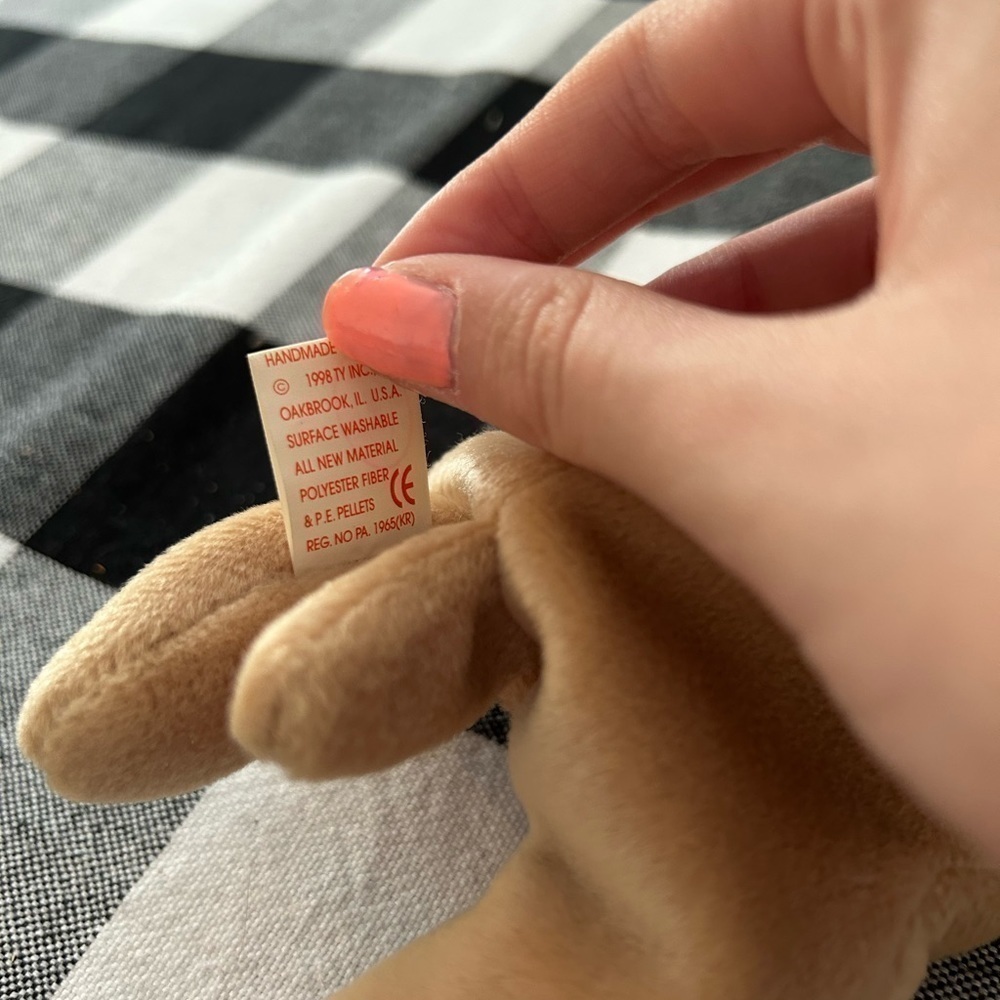 TY beanie babies fetch born 1997 brown puppy dog - Picture 13 of 13